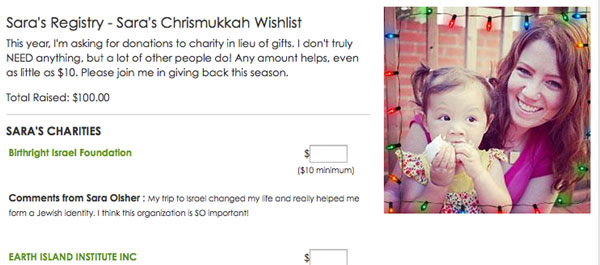Create a Charity Wishlist